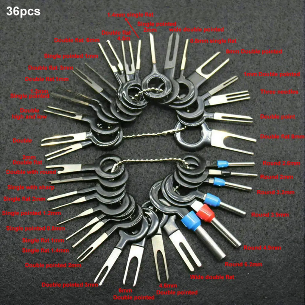 36-Piece Car Terminal Removal Tool Kit, Electrical Wiring Crimp Connector