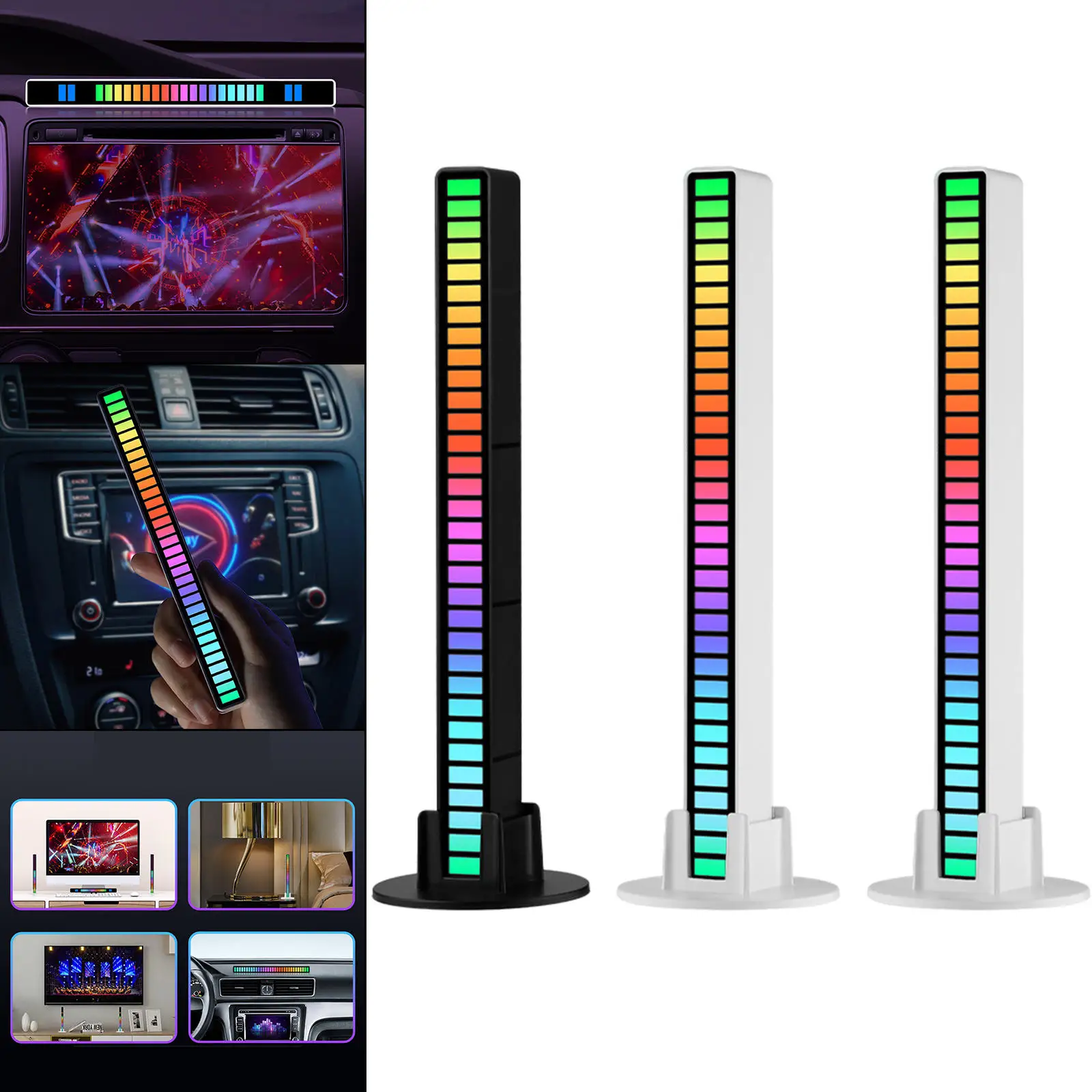Sound Control RGB Light Pickup Rhythm Night Lamp Atmosphere Lights Fairy Lights Plug and Play 18 Color Change USB for Party
