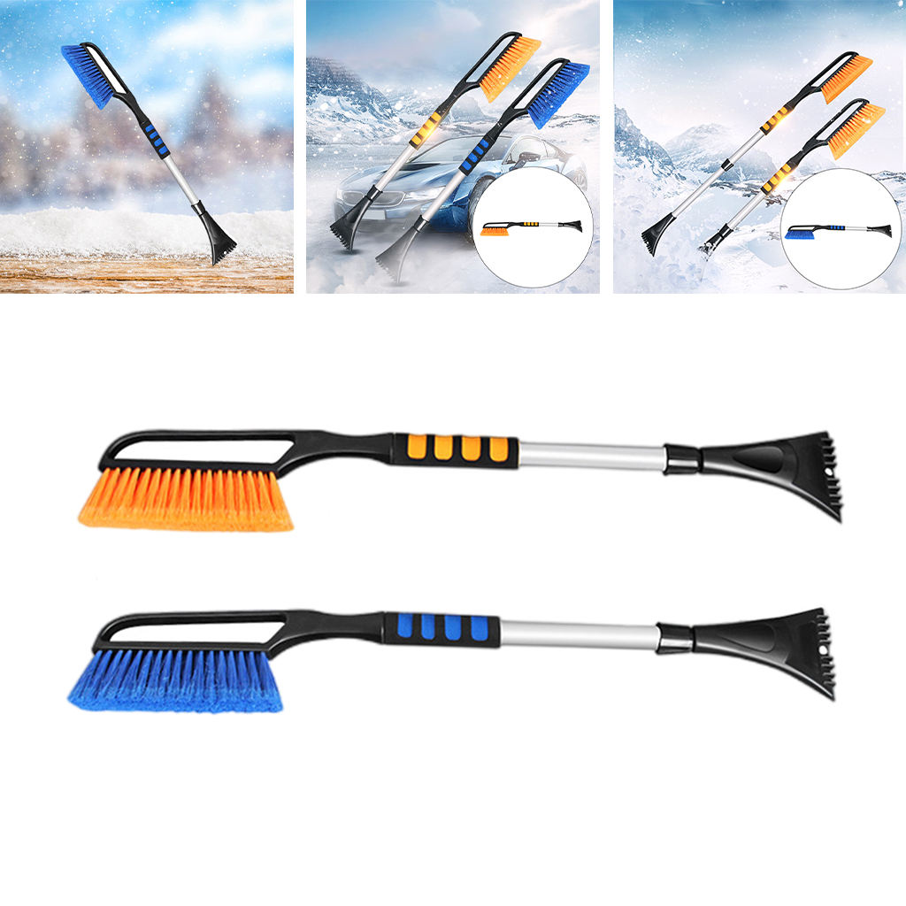 Winter Machine Extendable Car Cleaning Ice Scraper Snow Shovel Car Windshield Snow Brush Foam Handle Detachable