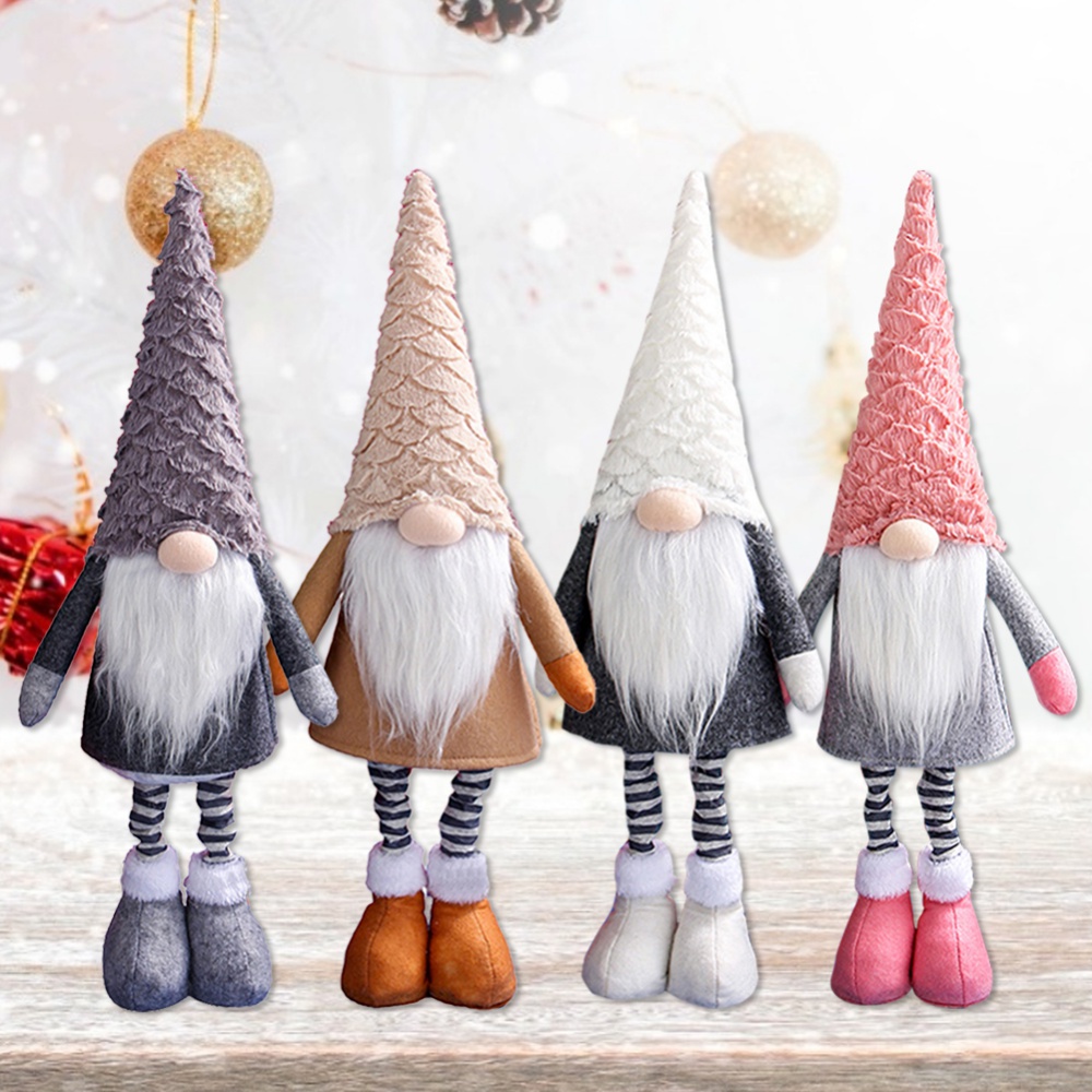 Natal de pelúcia gnomos decoração com retrátil