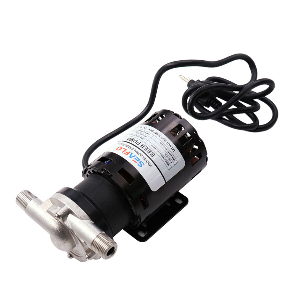 Liquid Pump with Power Plug for Home Brewing&High Temperature Systems -115 V