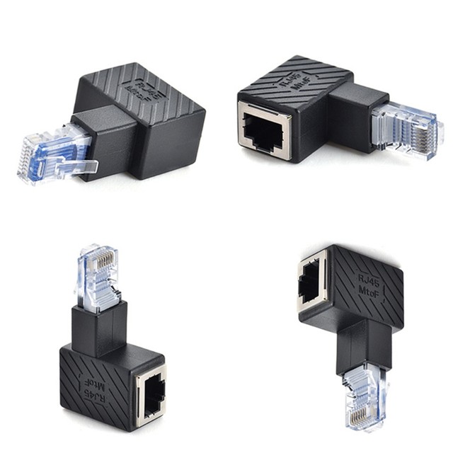 Gomito Rj45 cavo di rete maschio-femmina adattatore a 90 gradi prolunga di  rete Lan testa di cristallo 24BB - AliExpress