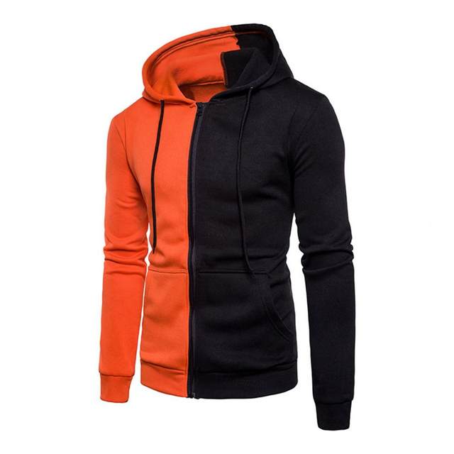 Plus Size mens Hoodie half white half black patchwork hoodies and  sweatshirts Men Hip Hop hooded Tracksuits - AliExpress 200000343