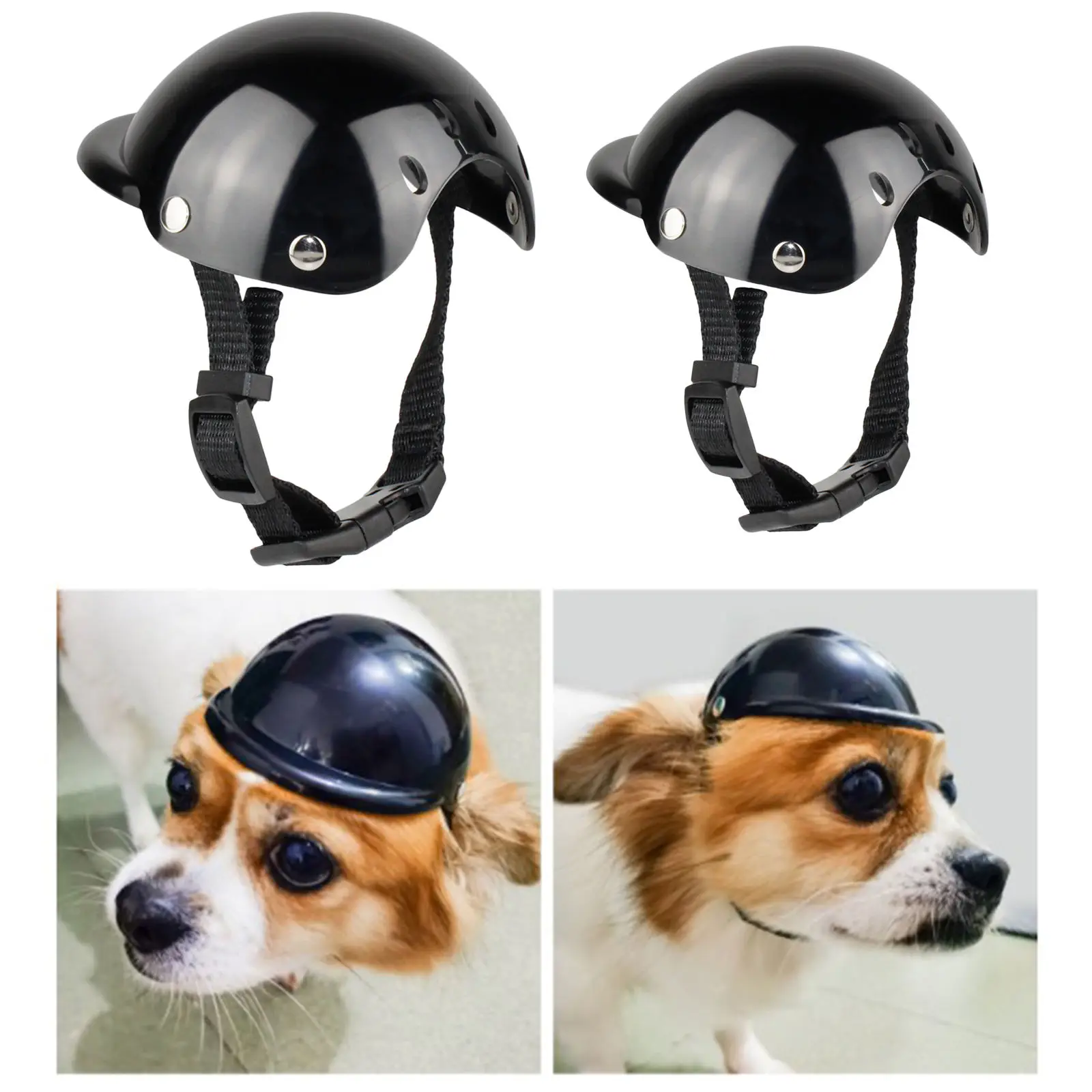 Pet Helmet Sun Rain Protection S-M Size Safety Pet Hat Motorcycle Hat for Motorcycle Riding
