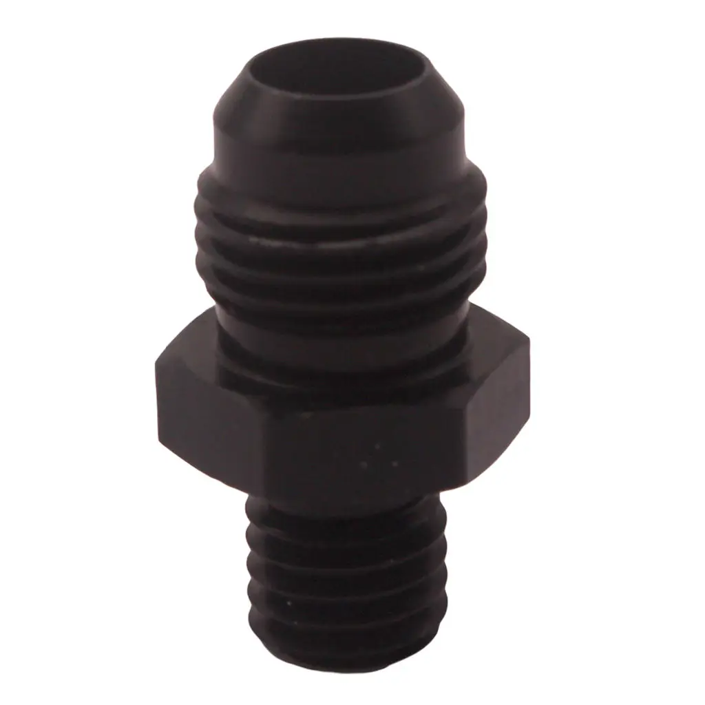 AN6 AN-6 Male To M10x1.5 Car Aluminum Alloy Fittings Adaptor  - Black