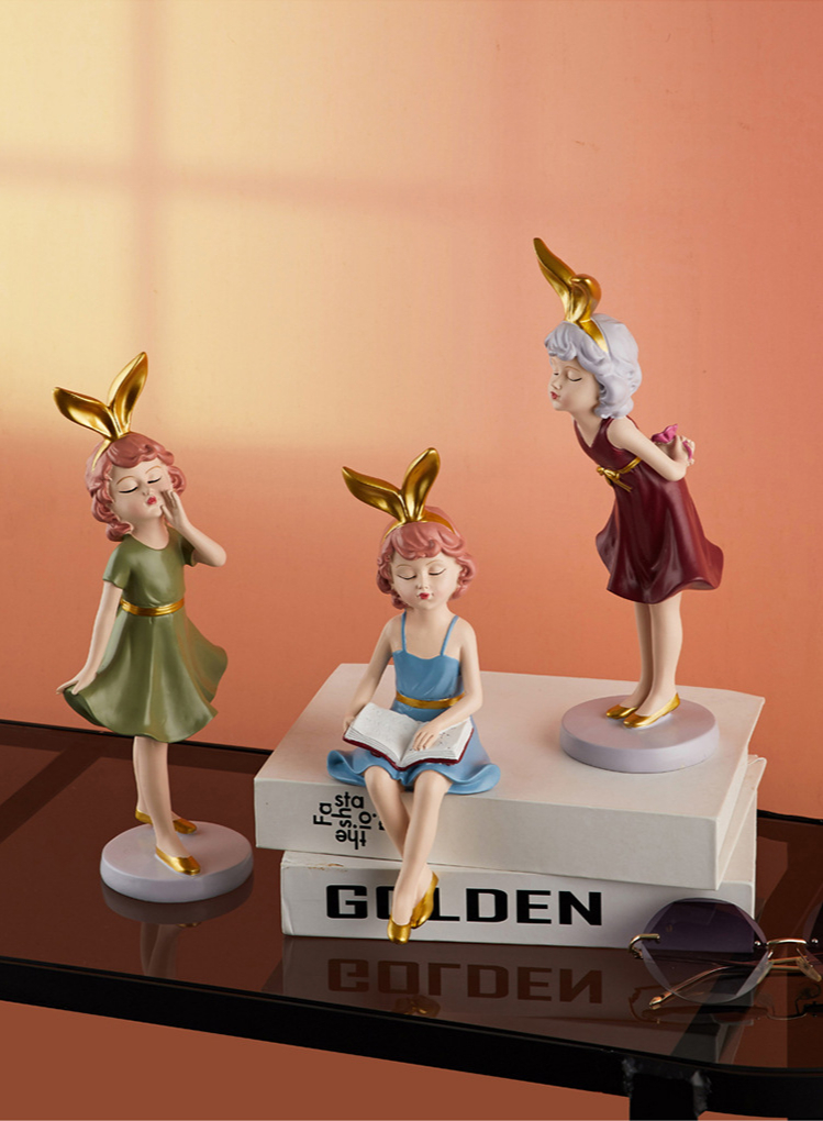 Decoração para Casa Sala de Estar Presente do Feriado Estilo Nórdico Bolha Menina Escultura Personagem Modelo Quarto Decoração Pequena 19 Lâmpada 3D Anime Figura/Ornamentos Figura