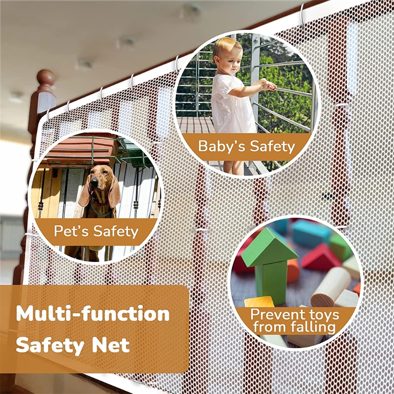 Corrimão de Proteção Corrimão Guarda Branco Malha Bebê Segurança Escadas Engrossar Ferroviário Net Criança Proofing Varanda 10ft x 28ec 3 High Quality Mamãe e Bebê
