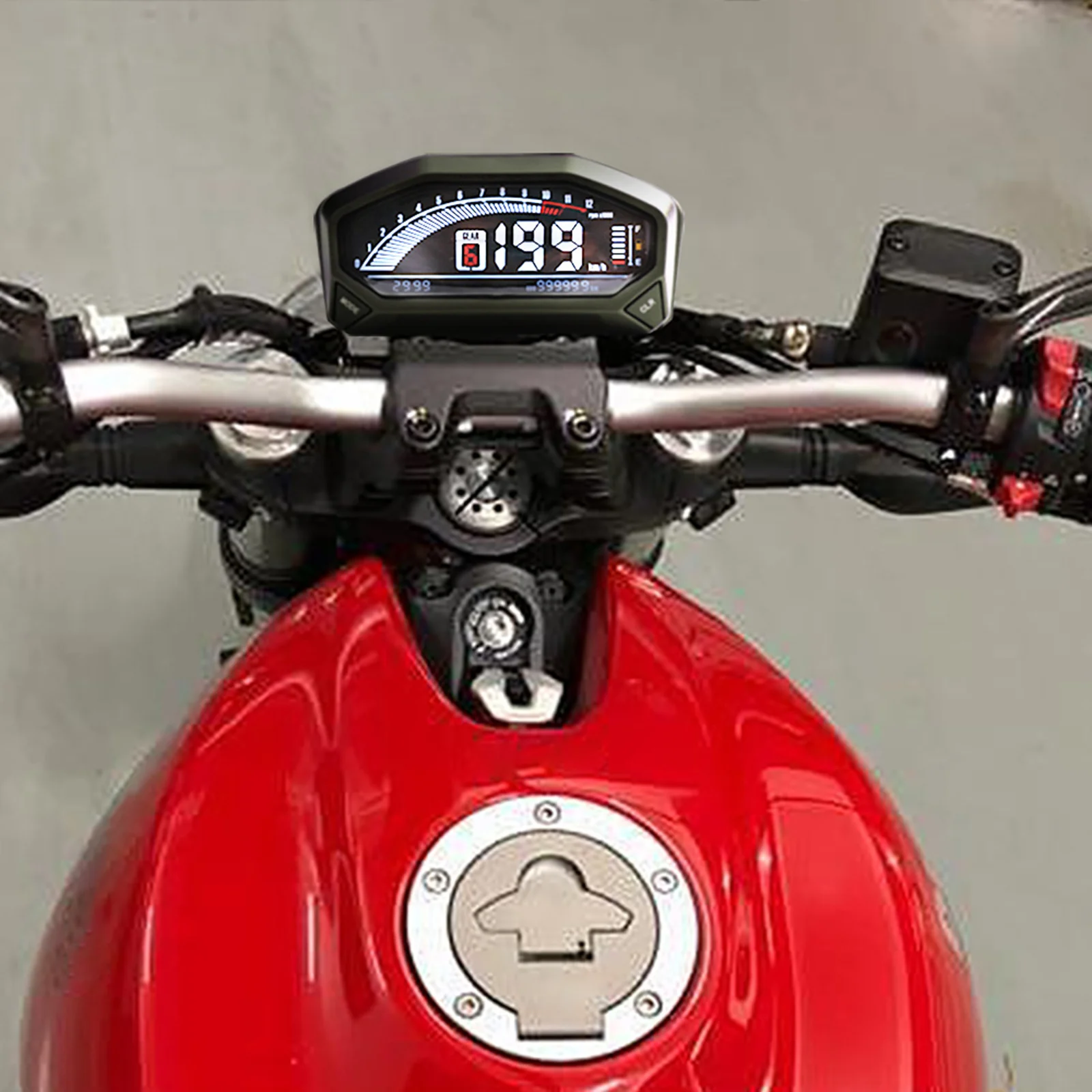 Universal Motorcycle LCD Digital Speedometer 1200 RPM 6 Gear Backlight Motorcycle Odometer For 1,2,4 Cylinders Meter