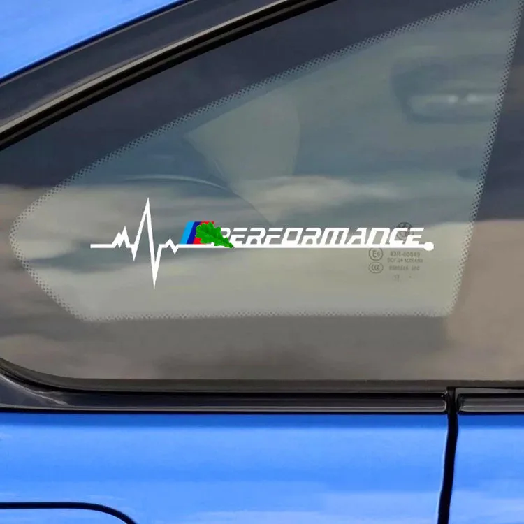 2021 New Heart Car Decal Sticker Styling Windows Door PERFORMANCE Decoration for BMW 20cm*6cm custom plates