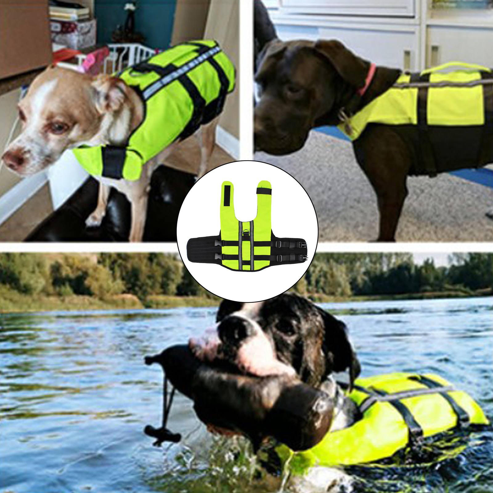 Reflective Dog Life Jacket Beach Boating Life Vest Saver Dogs Swimwear