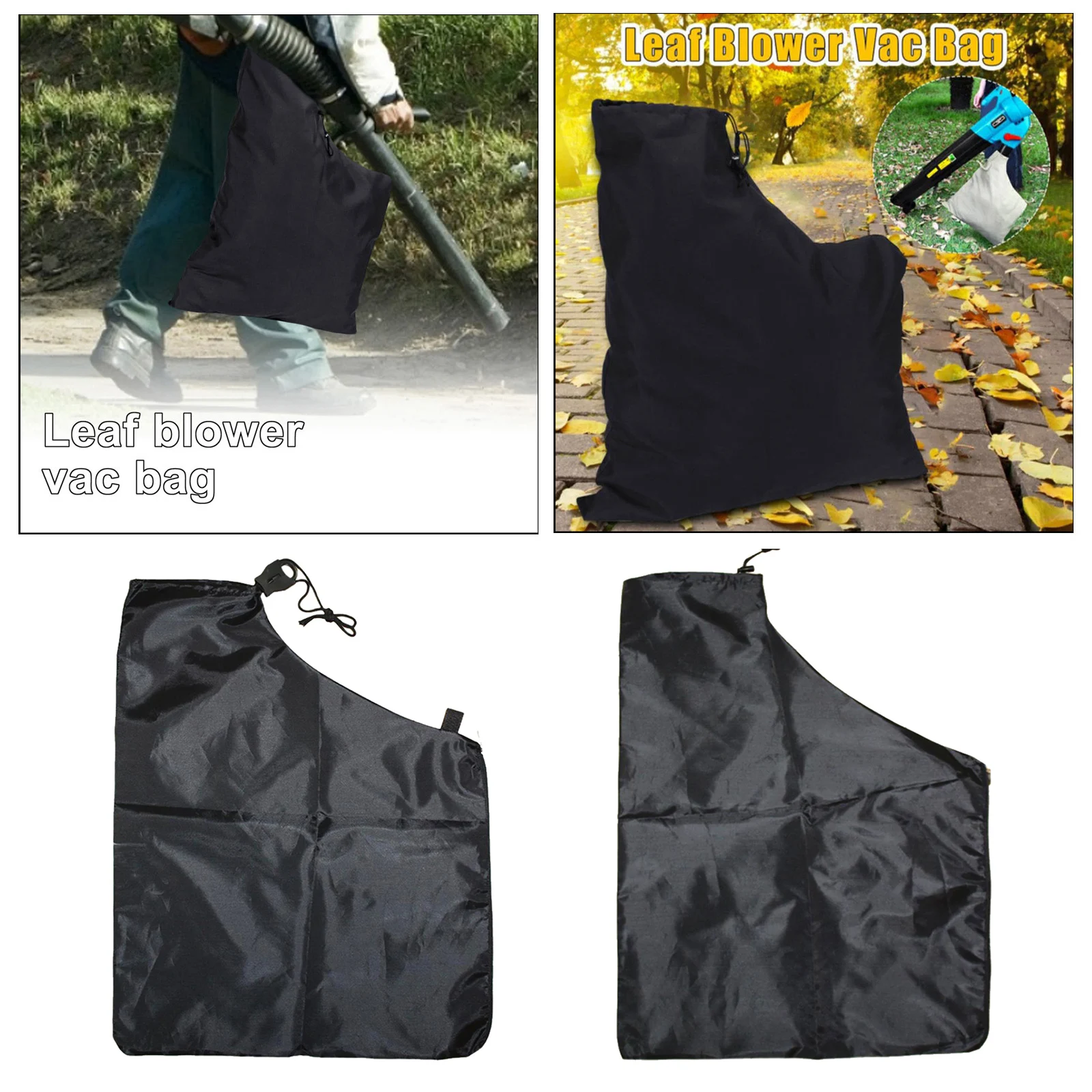 Shredder Leaf Blower Cleaner Vacuum Replacement Bag Zippered Collection Sack Storage Bottom Dump Bag Dust Bag Garden Tool