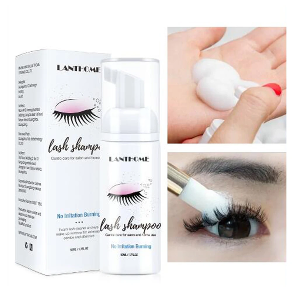5x Eyelash Extension Shampoo 50ml Lash Foam Foaming Cleanser for Salon Home