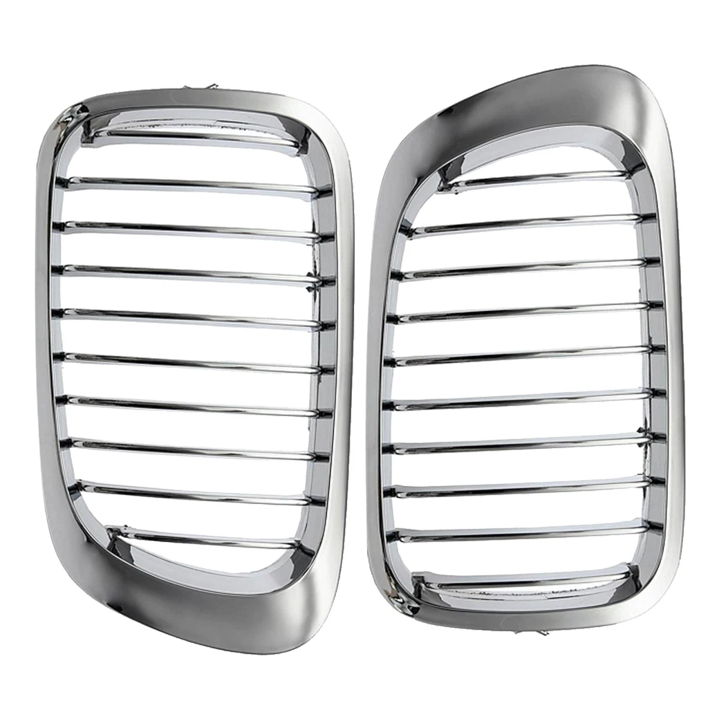 2 Pieces Chrome Front Kidney Grille For  E46 M3 325Ci 3 Series 2DR 99-06