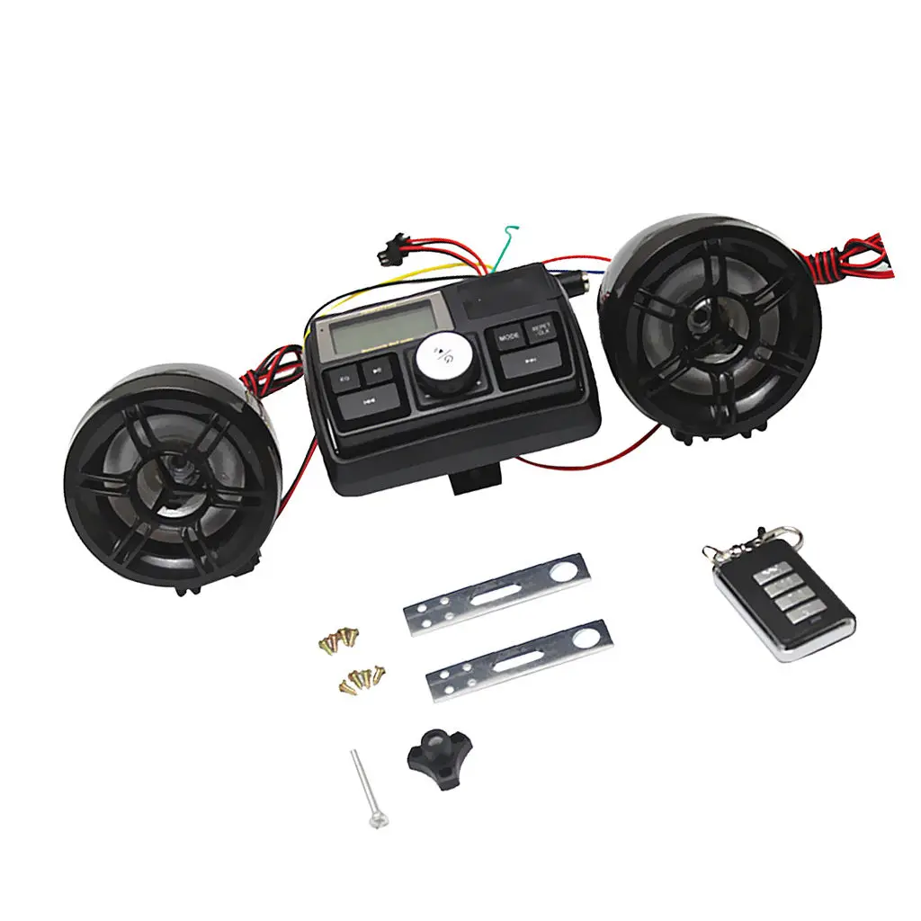 LCD Bluetooth Hands-free Motorcycle Audio Kit Support MP3 Music from USB or