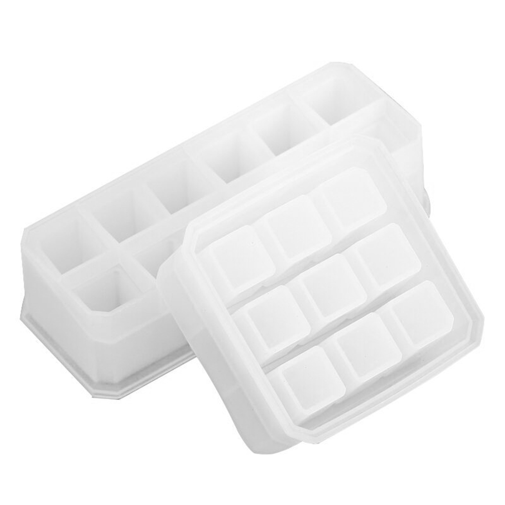 Rectangle/Square 9/12Grid Storage Box Mold Resin Making Mould Casting Craft DIY