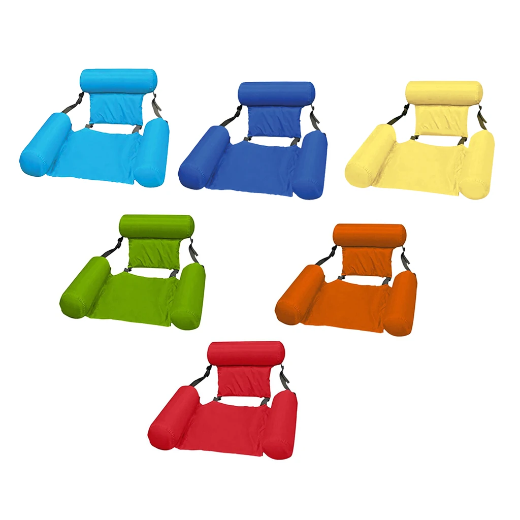 6x Inflatable Floating Bed Lake Float Rafts Lounge Pool Bed Parties Chairs