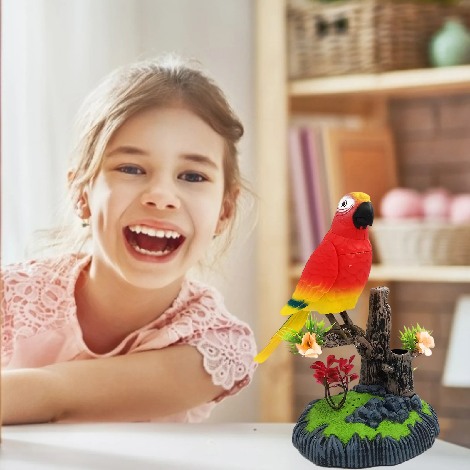 Singing Chirping Birds Toys Battery Operated Electronic Animal Pets Office Room Ornament Accessories Kids Birthday Gifts
