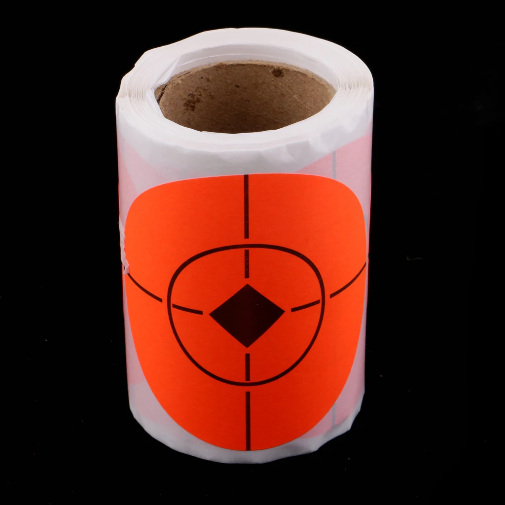 100pcs Paper Target Sticker Roll Fluorescent for   Range Shooting