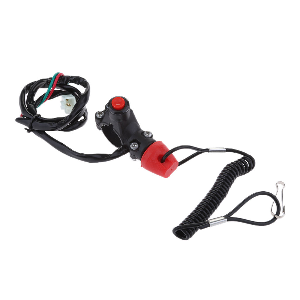 Pull Tether Stop Kill Switch Engine Safety Lanyard Handlebar Mount 47 49CC