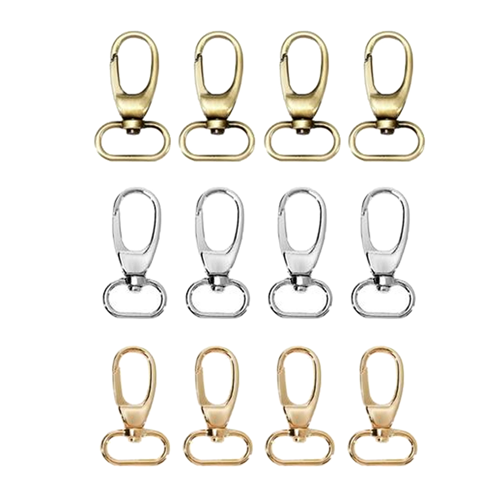 4 pcs Swivel Clasps Lanyard Snap Hook,Metal Swivel Lanyard Snap Hook Lobster Claw Clasp 25mm