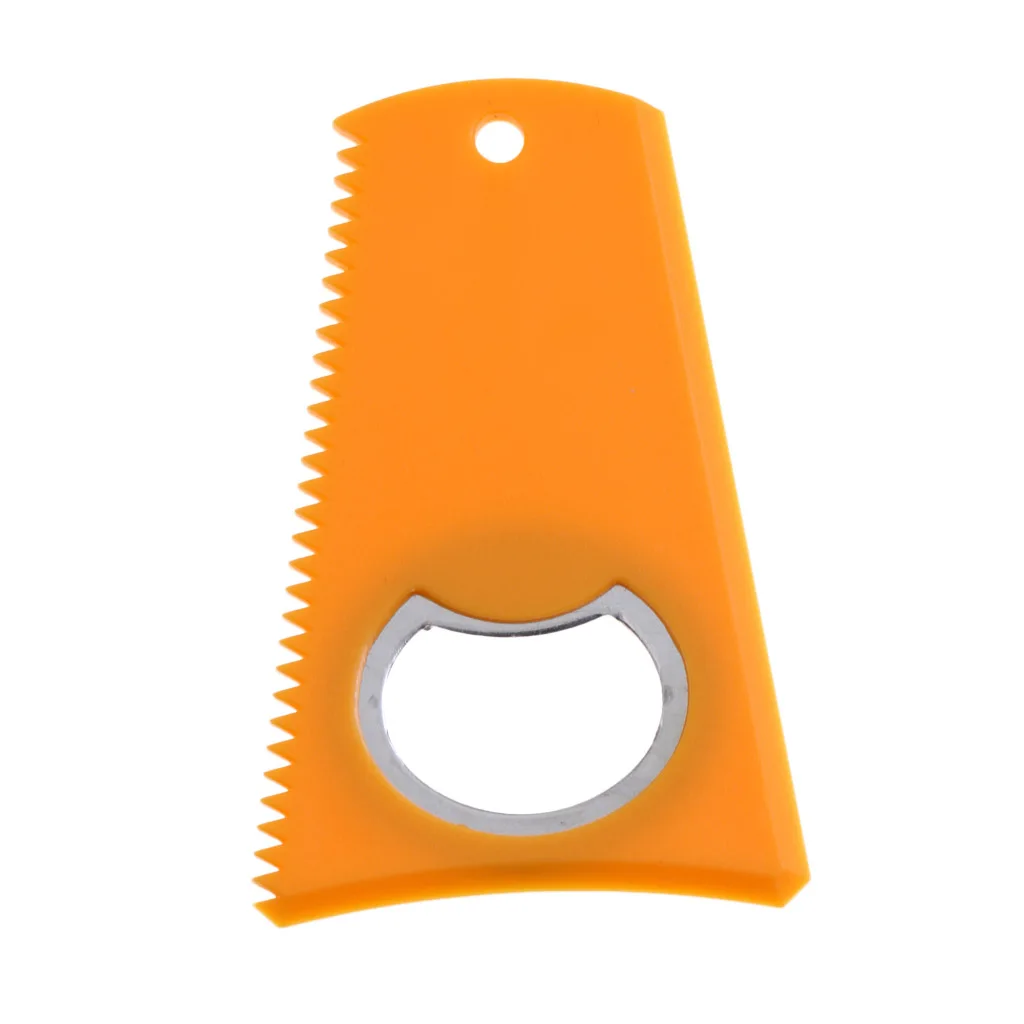 Surfing Surfboard Wax Comb Wax Scraper Remover with Bottle Opener Easy to Use & Carry Blue/Yellow