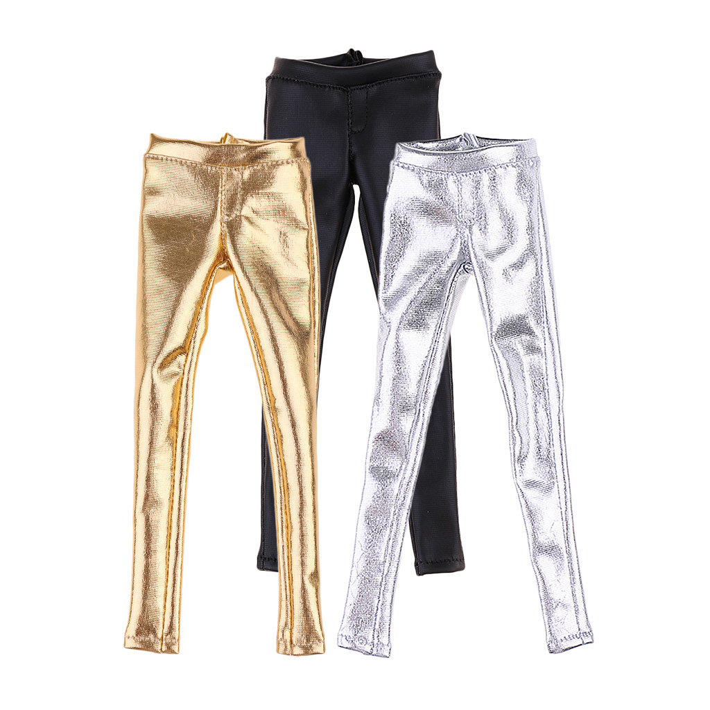 MagiDeal 1/6 Scale PU Leather Female Trousers Women Pants Clothes for 12 Inch Figures Doll Toy DIY Accessories