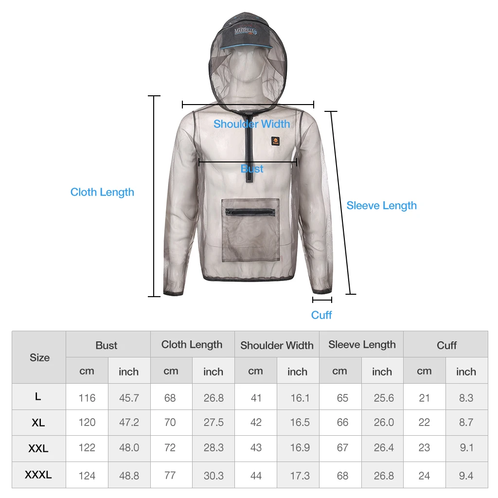 Breathable Anti-Mosquito Jacket Bee Bug Insects Repellent Mesh Jacket