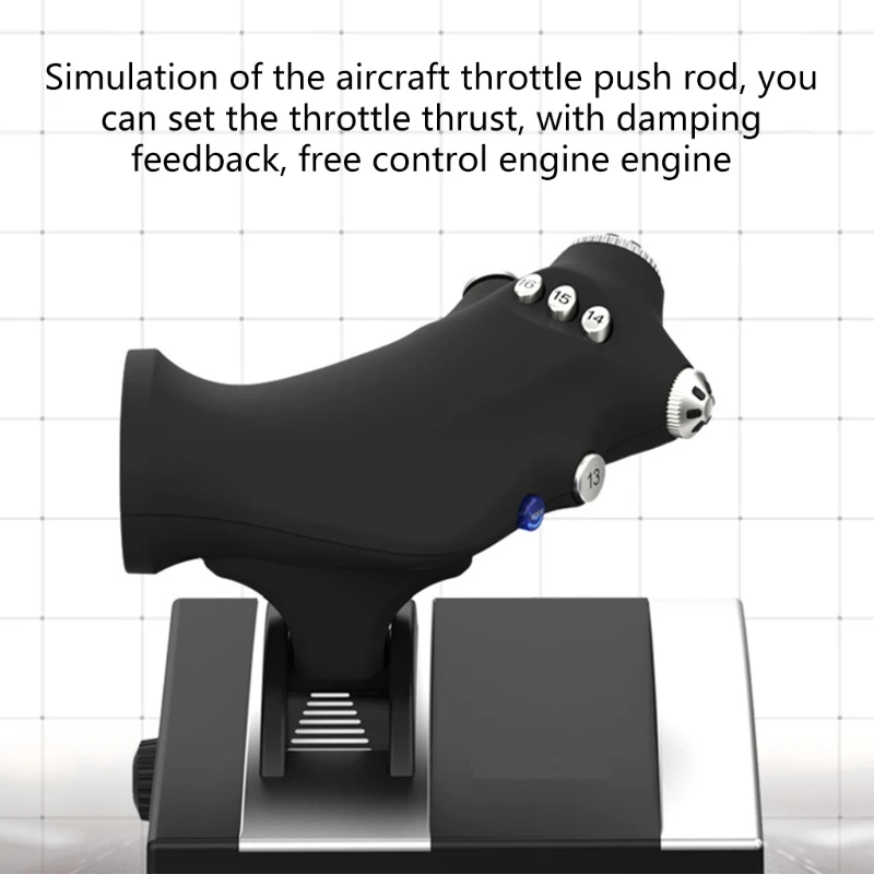 066A PXN-2119Pro Game Flight Rocker with Vibration USB Flight Controller Joystick 16-Key for XB One/P4/PC Desktop Simulation