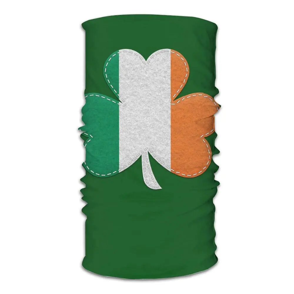 Irish Flag Shamrock Scarves Neck Face Mask Unisex Fashion Neck Warmer Neck Bandana Dustproof Headband Biking Camping head wraps for men