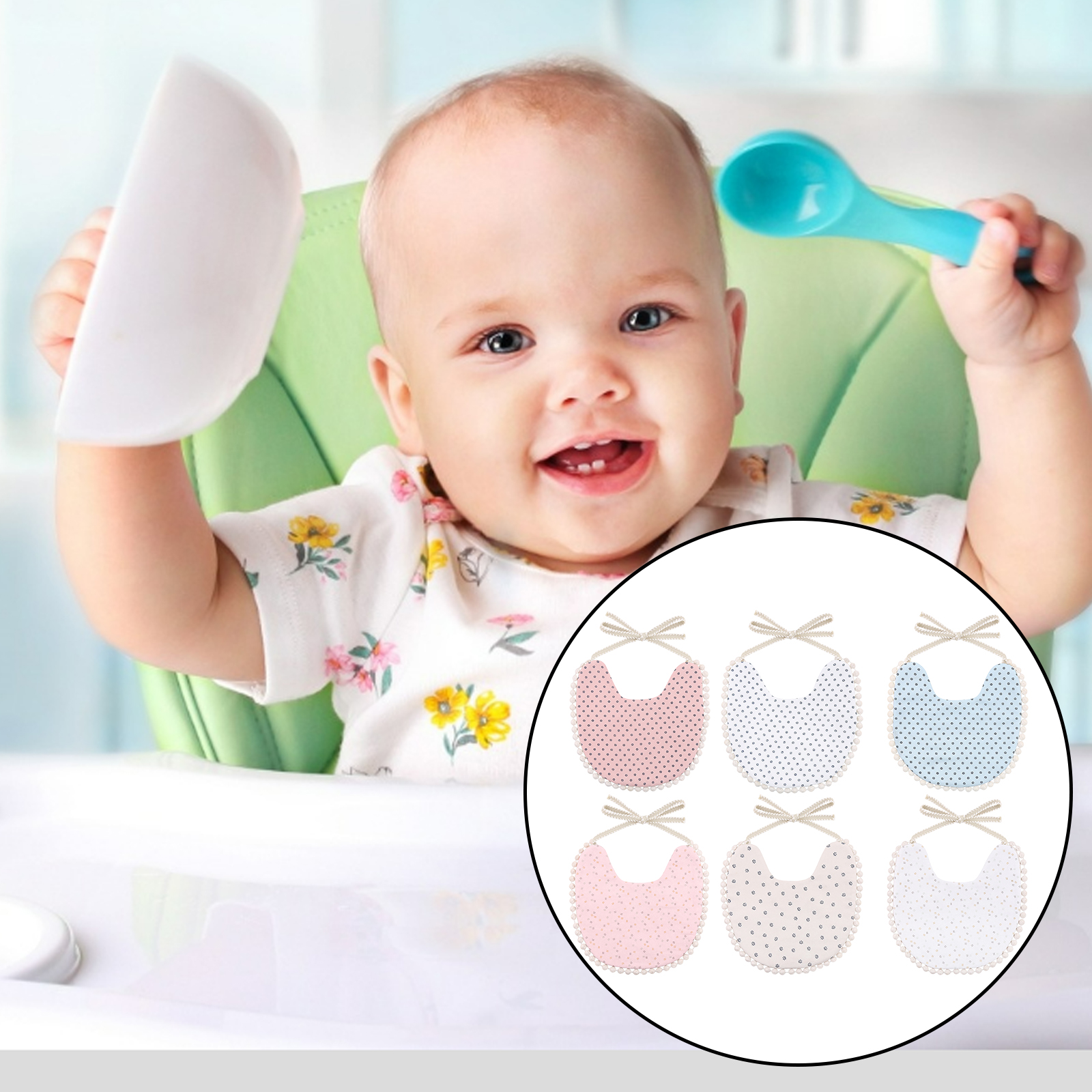 Adjustable Breathable Baby Feeding Bib Linen Cotton Drinking Teething Drooling Burp Apron Cloth Protection for Toddler