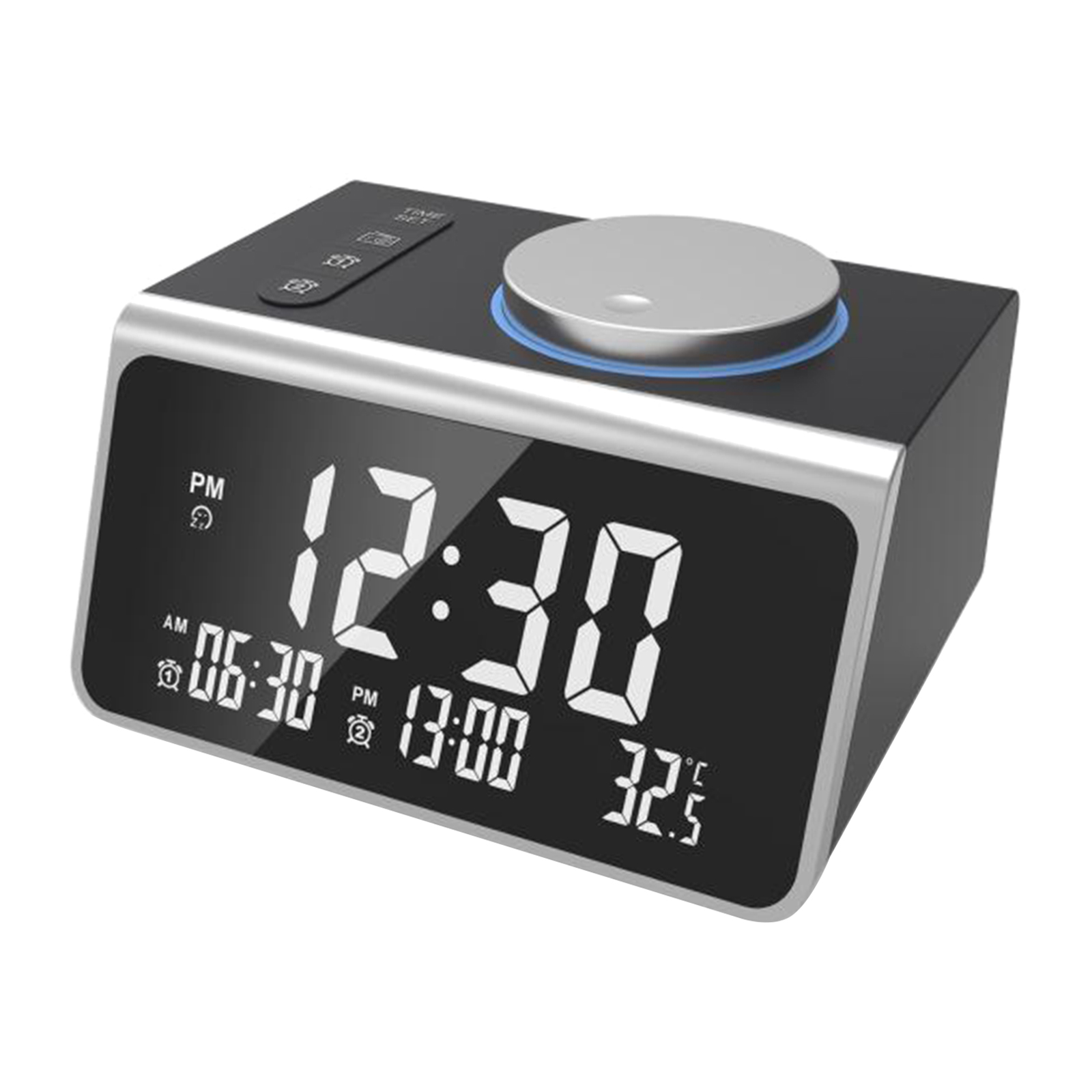 USB Charger LED Display 0-100% Dimmable ABS Shell for Office Home Bedside