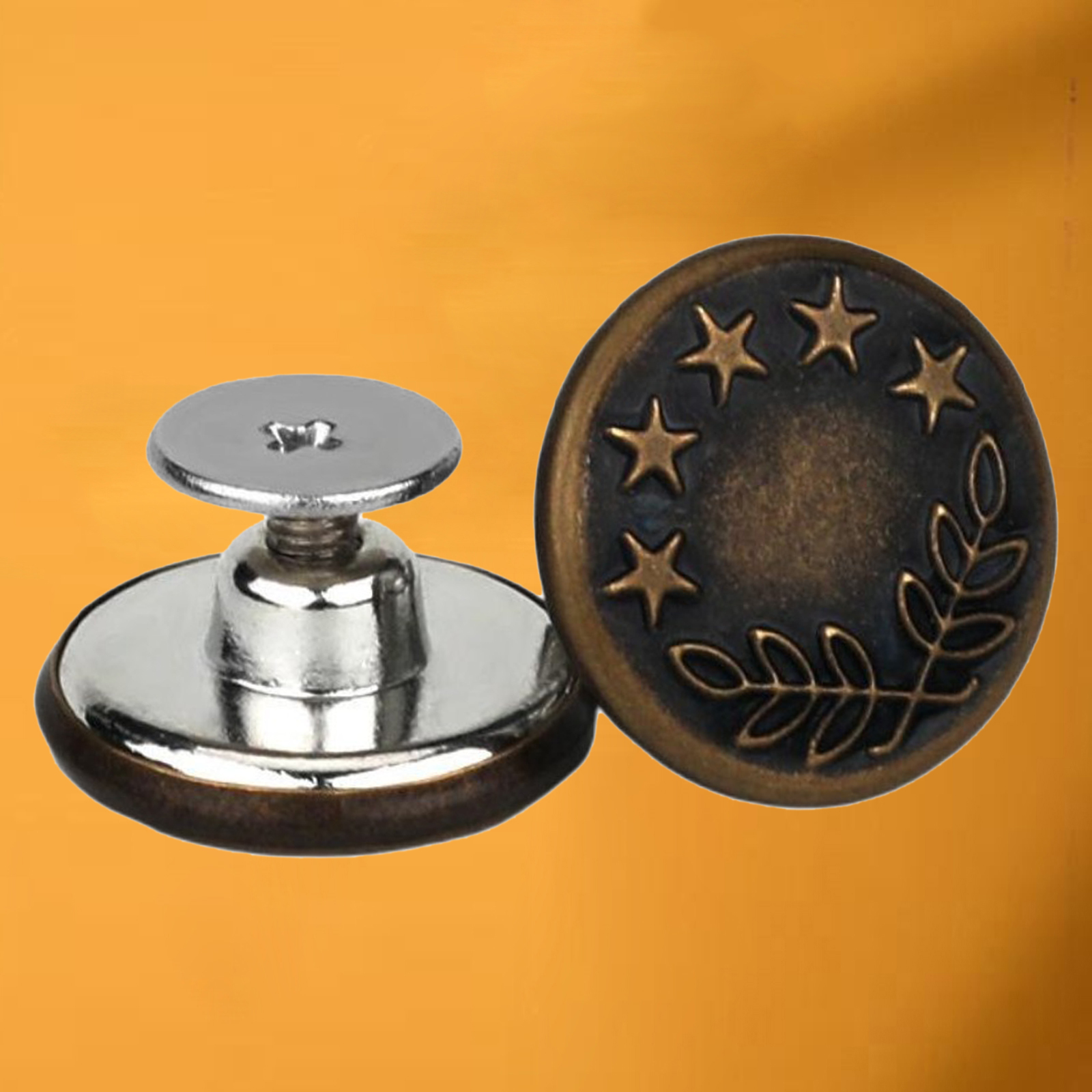3 Pieces Adjustable Instant Buttons Pins Replacement Removable for Jeans, No Sew, Detachable Pants Button