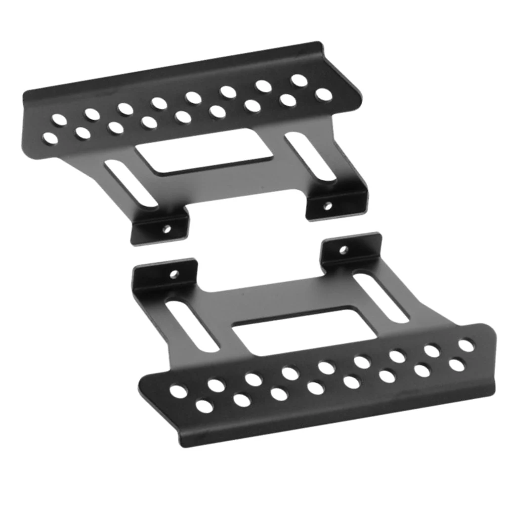 2 Pieces RC Car Side Pedal Plate Side Step Sliders Upgrades Parts Kit for 1/10 Scale Axial SCX10 D90 RC Crawler Car