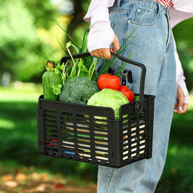Cestino Anteriore Per Bicicletta - 40x31x22cm, Nero, Da Manubrio - Foto 10