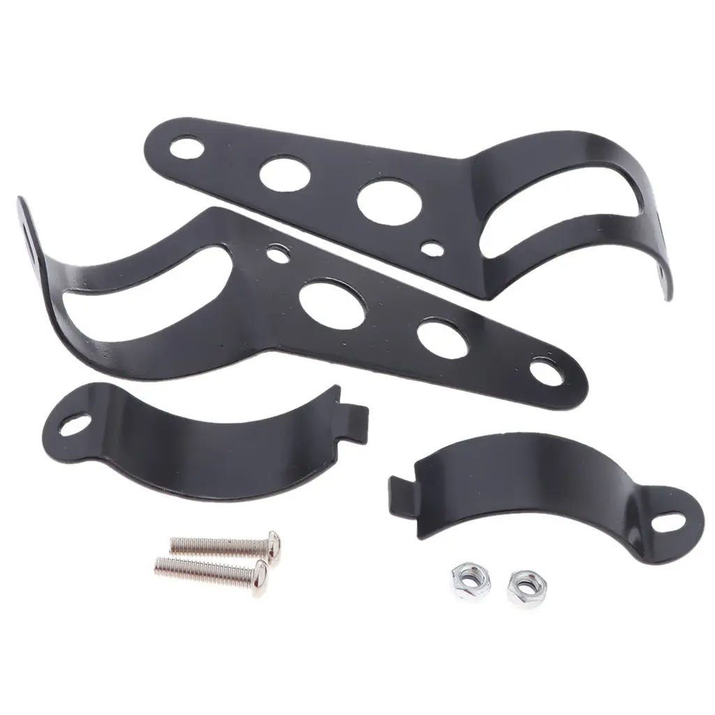 50mm Motorcycle Headlight Bracket Holder Mount Brackets Fork Universal Black