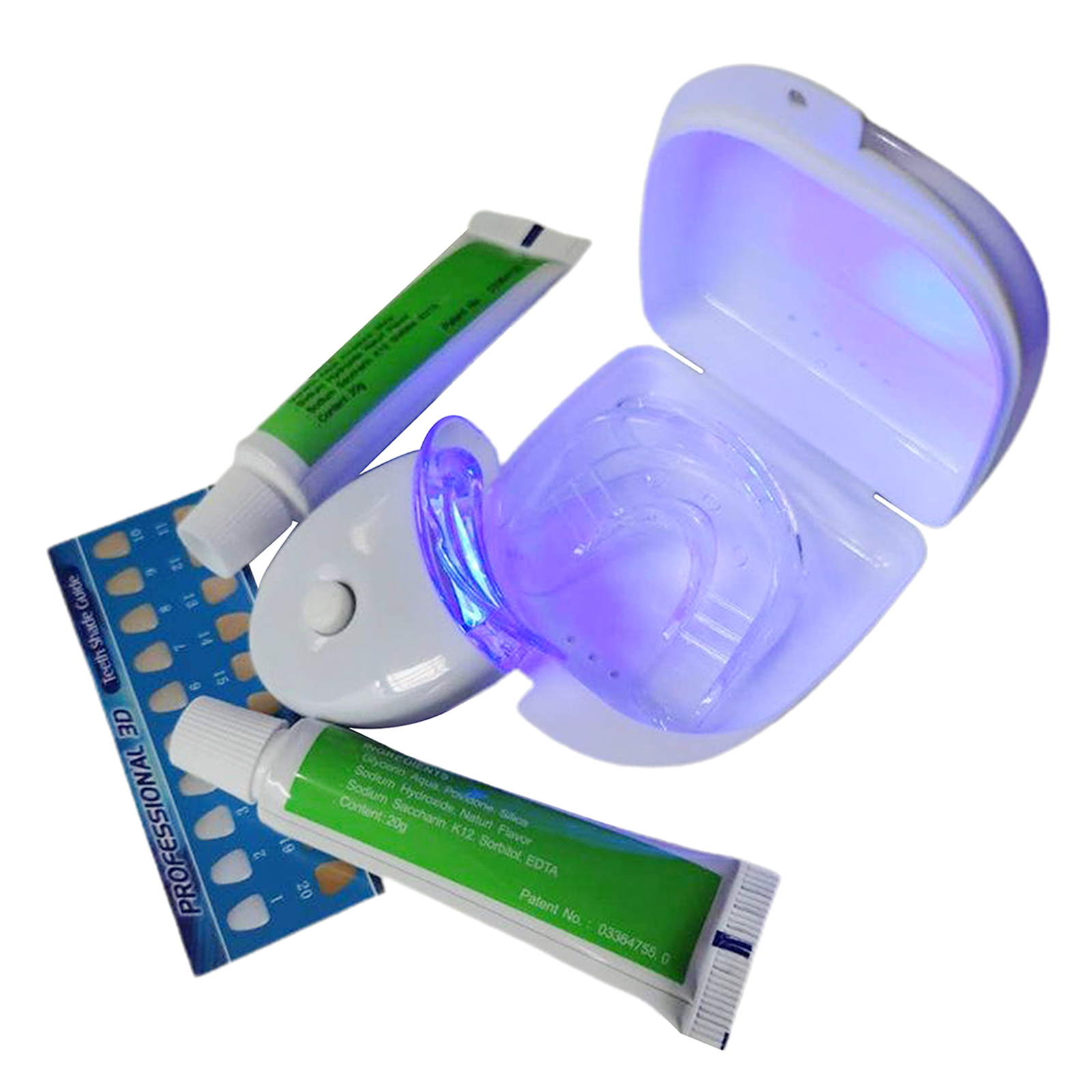 Professional Teeth Whitening Kit with Cold LED Whitening Gel Storage Box