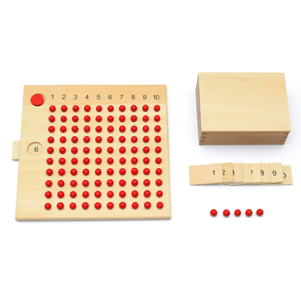 Montessori Mathematics Wooden Board for Multiplication Division Learning