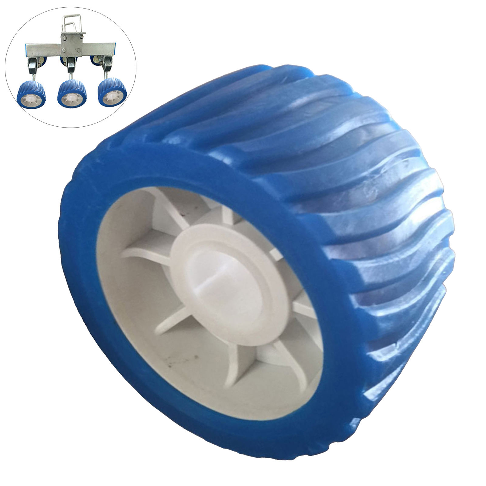 Heavy-Duty Trailer Roller Marine Boat Ribbed Wobble Roller Hardware New