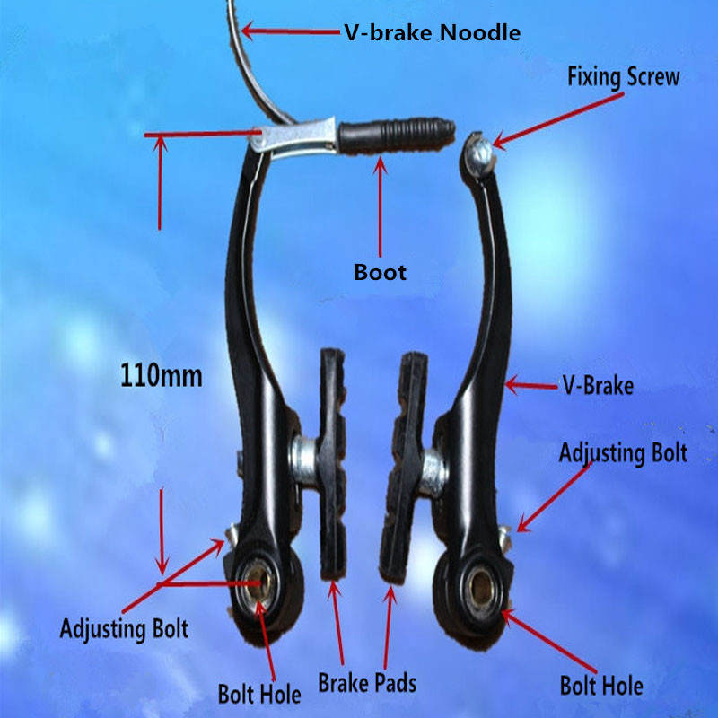 2-part Aluminum V Brake Rim Front Rear Brake Caliper Tool Set for  BMX Bikes