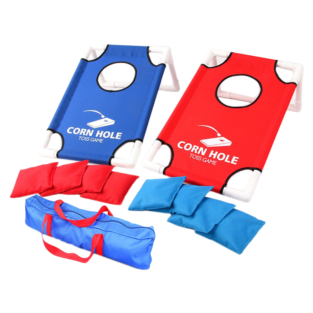 Bolsa de Feijão Acampamento ao ar Crianças Jogo Toss Buraco Milho Livre Carnaval Cornhole Jogos Brinquedo Conjunto 6 Ferram. atividade ar livre