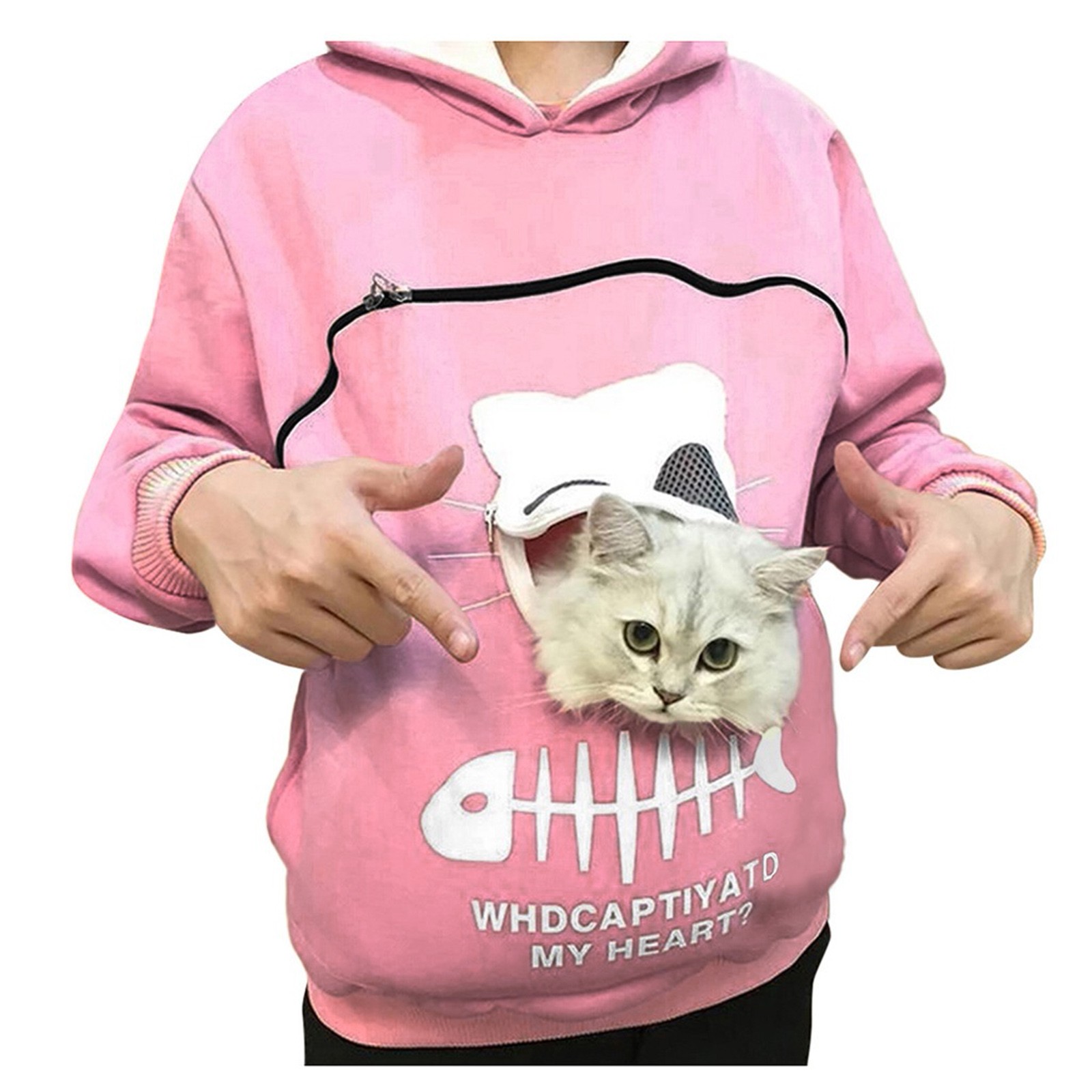 Sweatshirt Animal Pouch Hood Tops 
