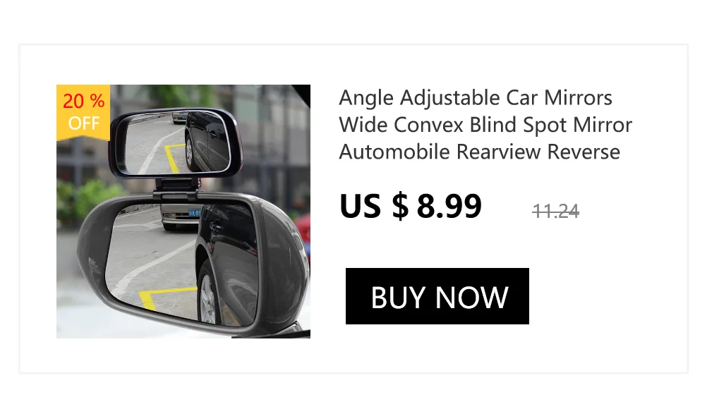 Car Blind Spot specchio convesso 360 gradi girevole 2 laterale automibile Esterno Vista posteriore parcheggio Accessori Sicurezza Specchio Color : Black-Left