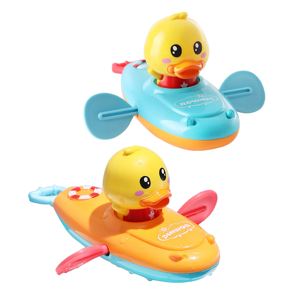 Wind Up Rowing Boat Duck Clockwork Floating Bathing Toy Water Fun for Bathtuh, Summer Inflatable Pools, Party Favors