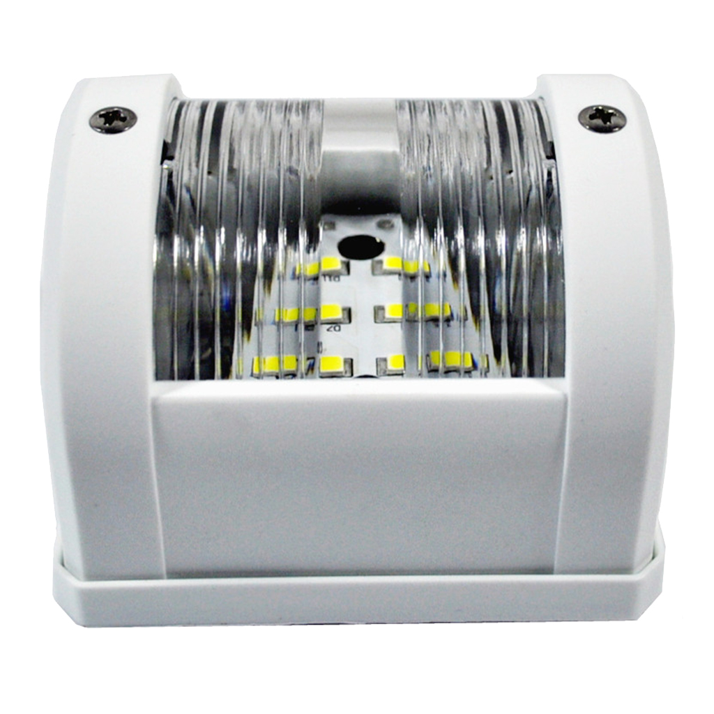 Side Mount LED White Stern Navigation Light Marine Sailing Signal Lamp 12V 2NM 42.5LM ABS Housing for Boats Up to 12meters