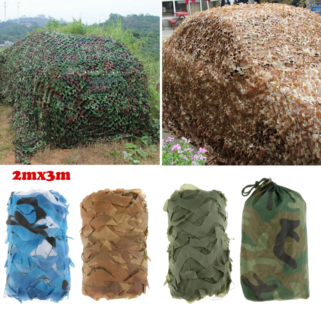 Hunting Camping Woodland Camouflage Netting Net Camo Netting Hide Cover Garden Camping Tent CoverCamo Sunshade