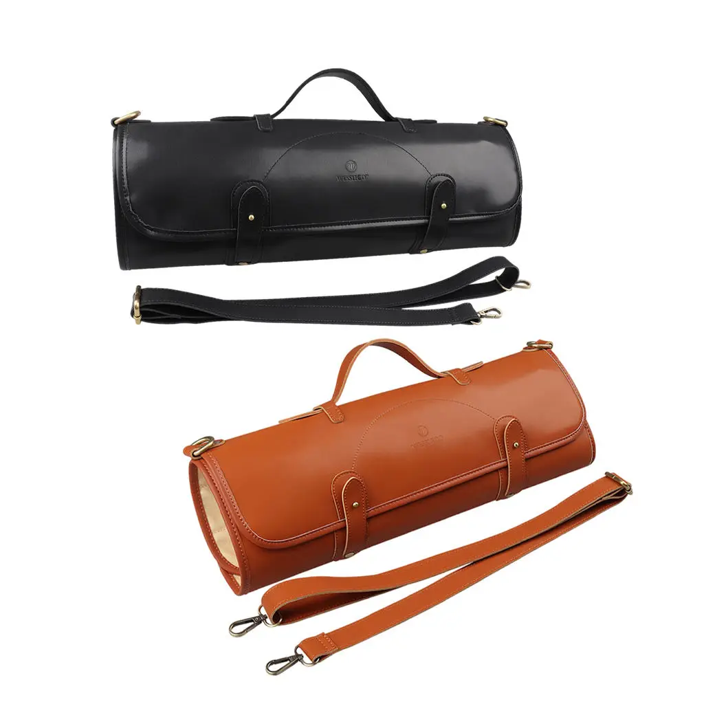 Tools Knives Roll Up Bag Carving Pocket Knives Leather Bag Storage Organizer Leather Roll-Up Knife Cover