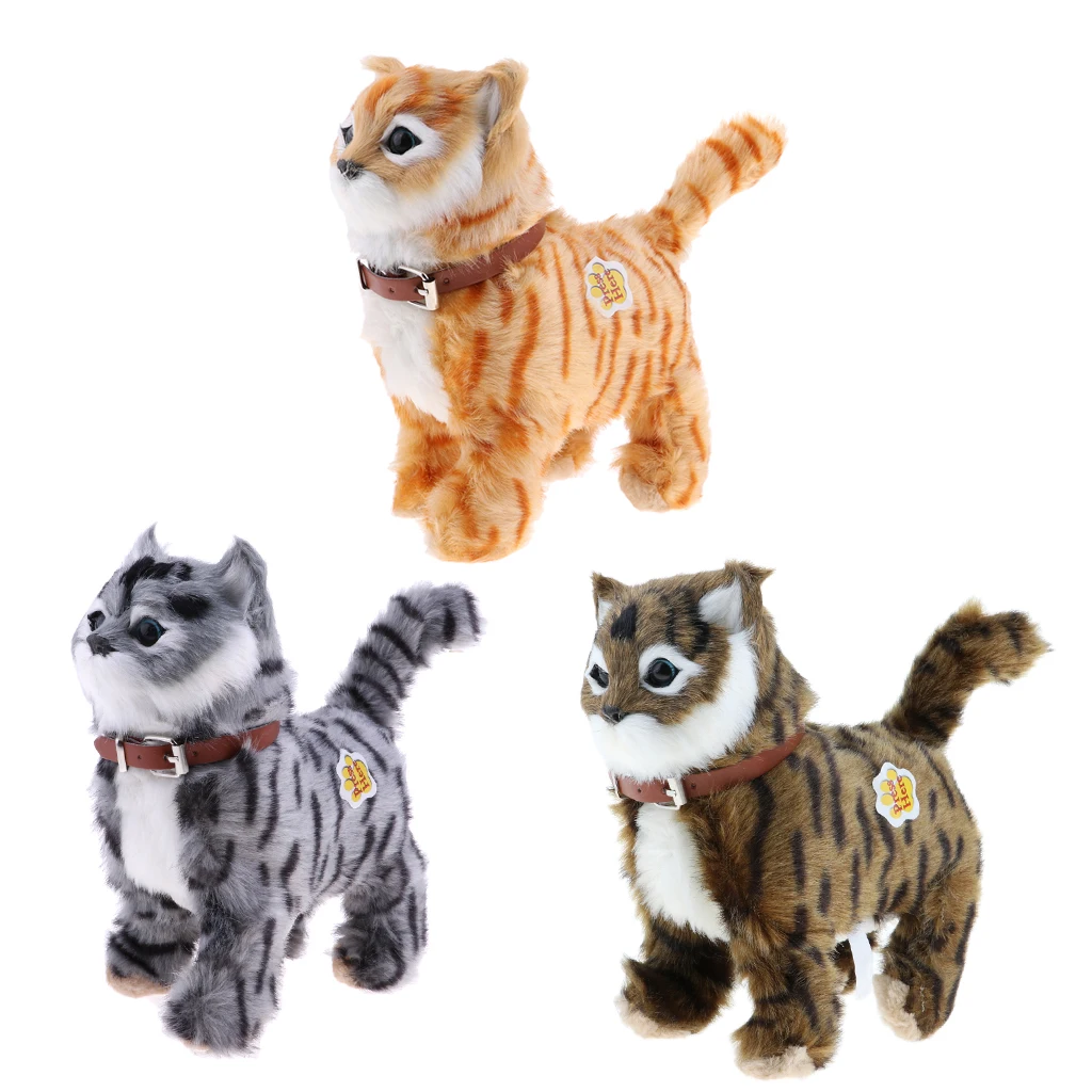 Electronic Plush Cat Toys Stuffed Toys Walking Cat Meow Toys Kids Children Animal Toy Birthday Gift Home Office Decoration Electronic Plush Cat Toys Stuffed Toys Walking Cat Meow Toys Kids Children Animal Toy Birthday Gift Home Office Decoration