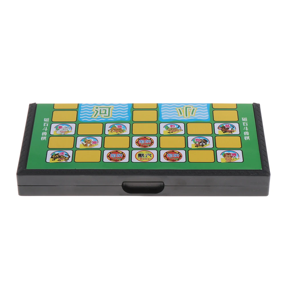 Small Chinese Jungle Animal Chess Foldable Chessboard Kid Entertainment Family Party Board Game