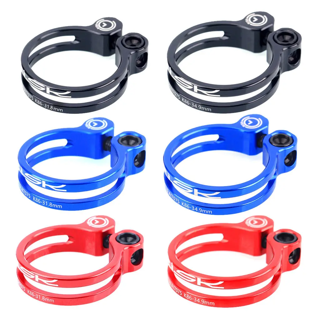 Bicycle Seatpost Clamp, -Light Bike 31.8mm/34.9mm Seat Clamp,Seat Post Clamp for MTB Mountain Road Bike Bicycle Cycling