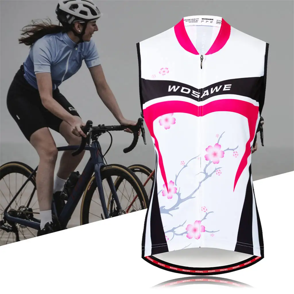 Women`s Reflective Cycling Vest, Sleeveless Sports Shirts for Women